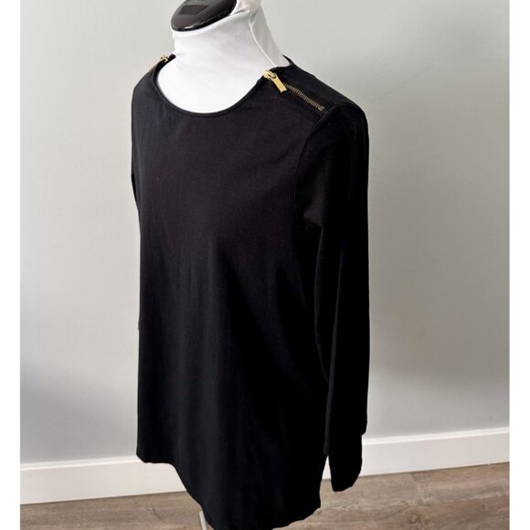 Michael Kors Gold Shoulder Zipper Top - Picture 8 of 11